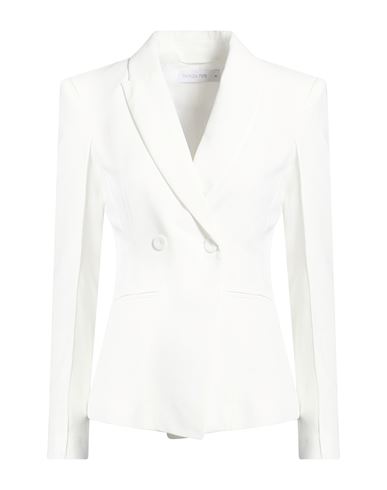 Woman Blazer White Size 4 Polyester