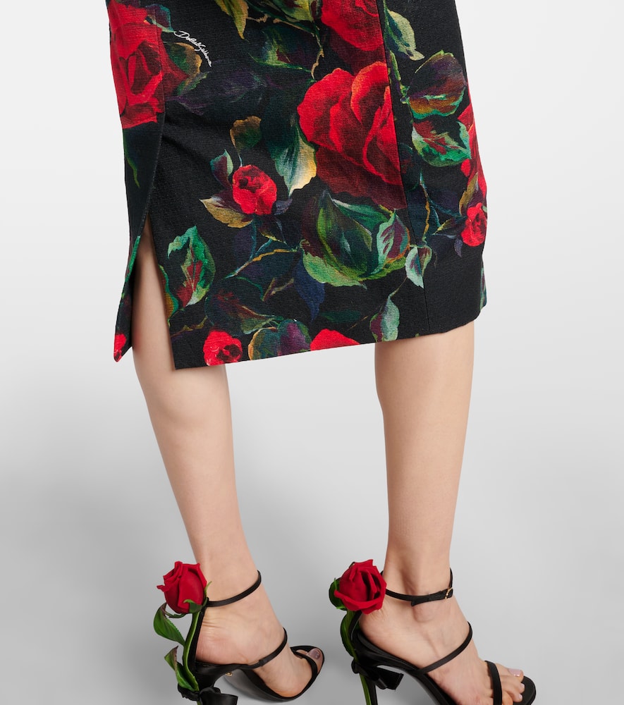 Floral pencil skirt