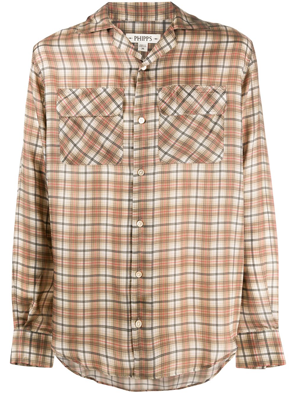 Check long-sleeve shirt - Neutrals