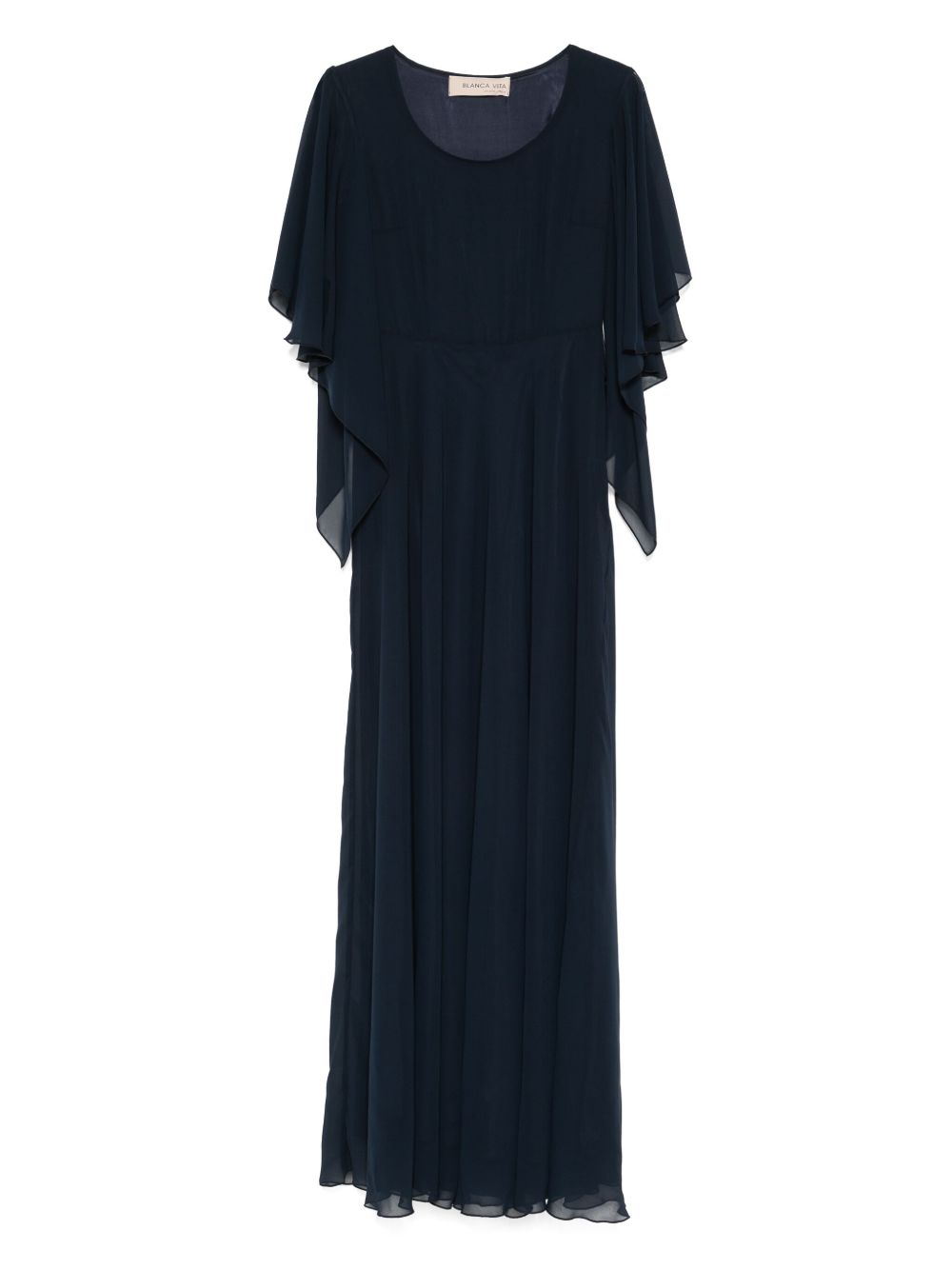 Blanca Vita pleated maxi dress - Blue