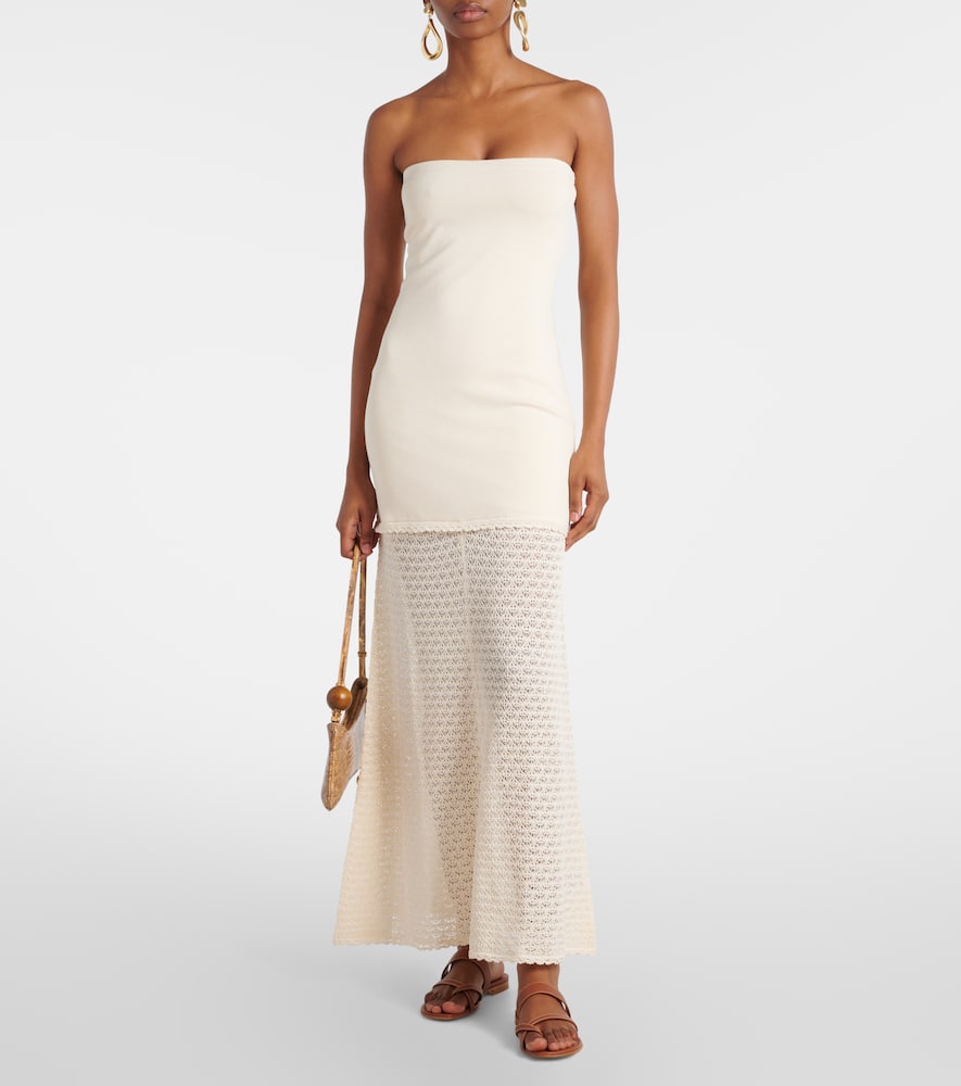 Romy crochet-trimmed maxi dress