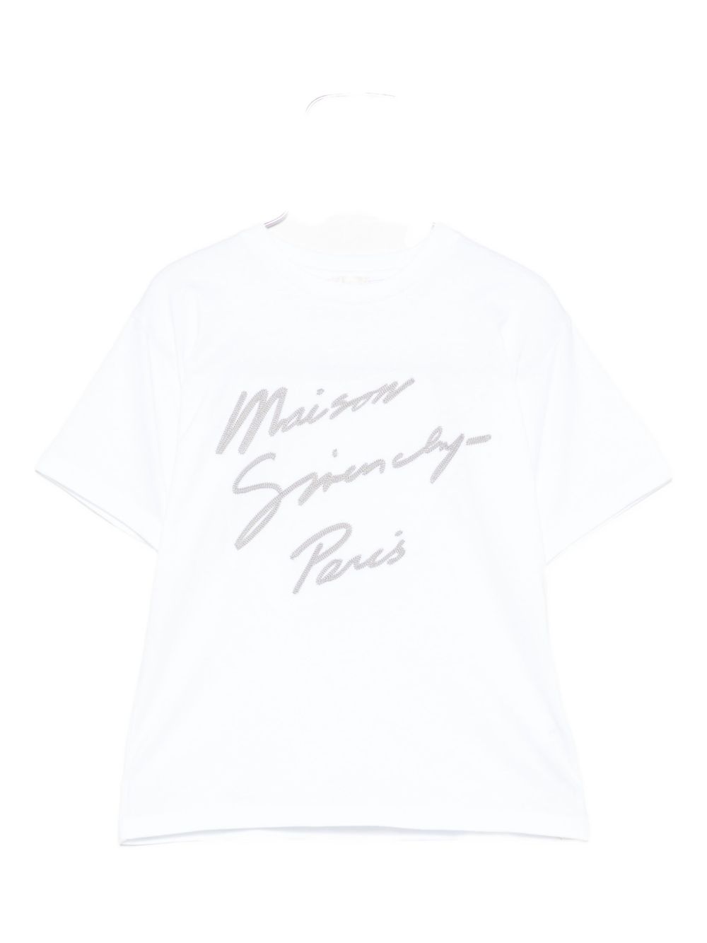 Embroidered Logo Tailored Neckline Short Sleeve T-Shirt for Boys