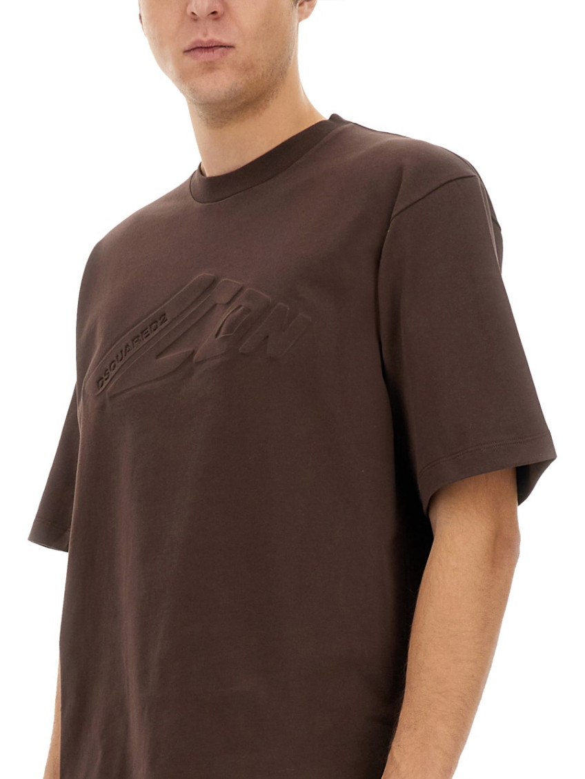 Logo Embossed Crewneck T-shirt