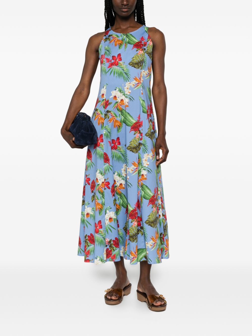 Robe midi en coton imprimé Archivio