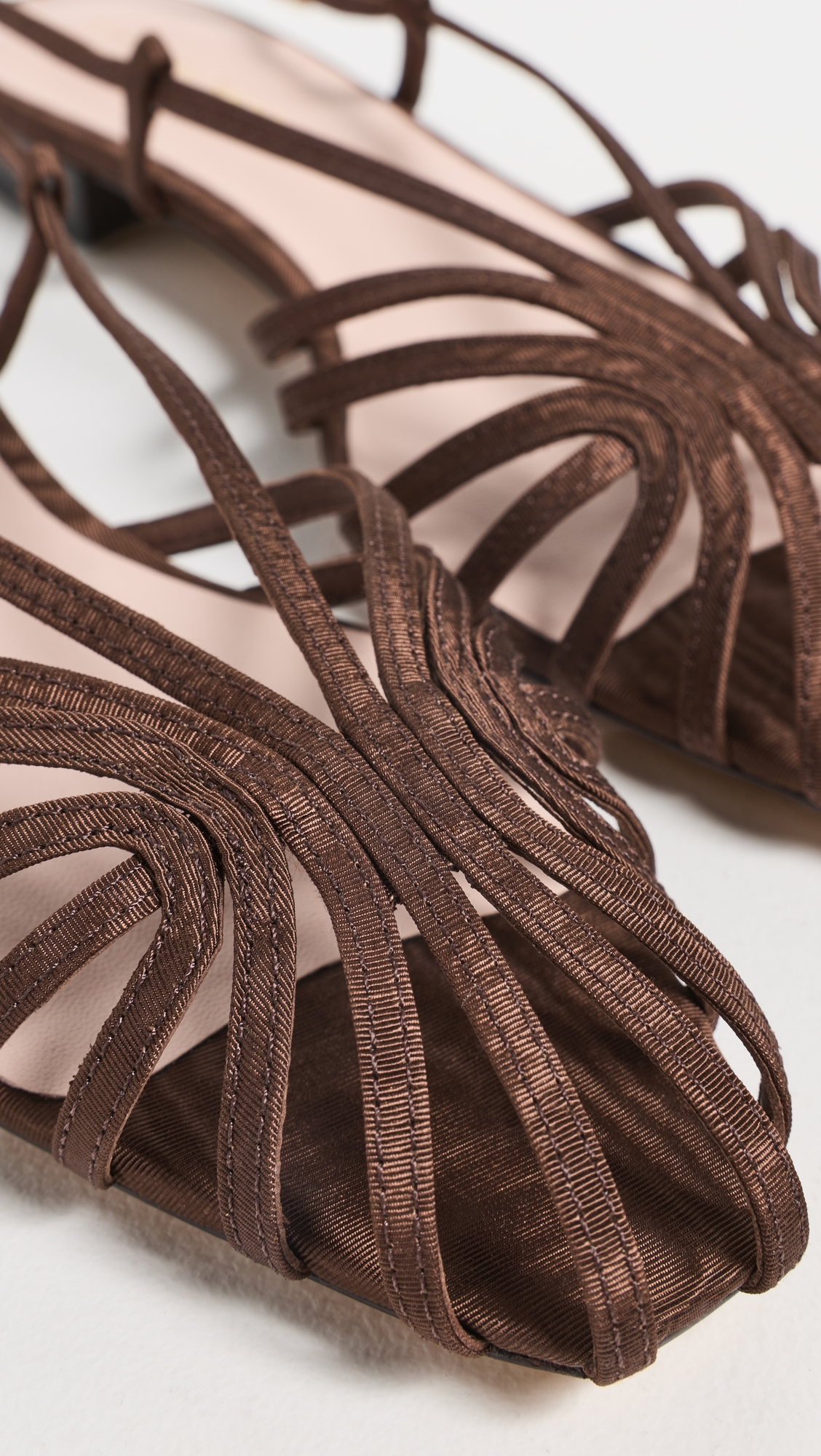 Devon Lattice Slingback Sandals Chocolate