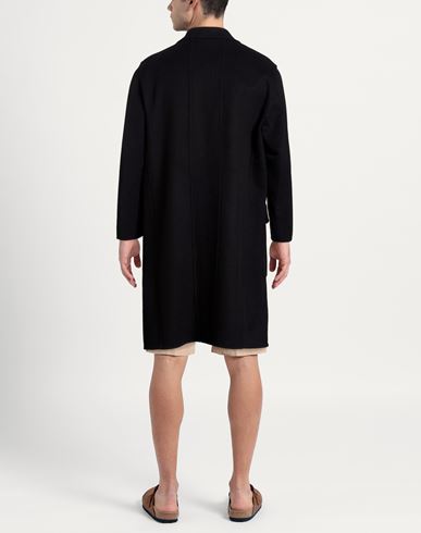 Paltò Fabbrica Man Coat Black Size 42 Wool, Nylon