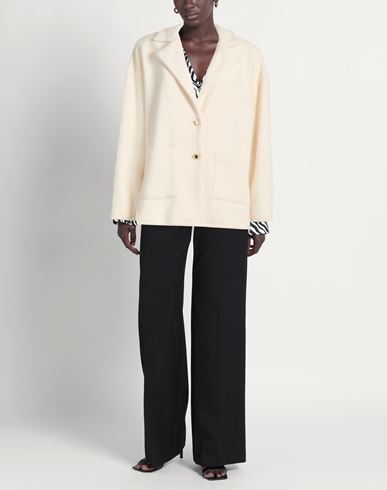 Woman Coat White Size 12 Polyester