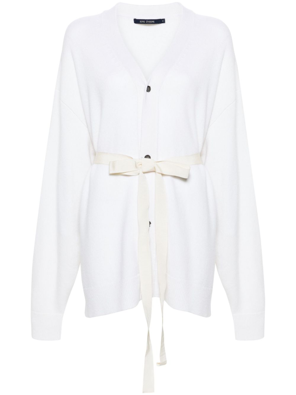Mask belted cardi coat - Neutrals