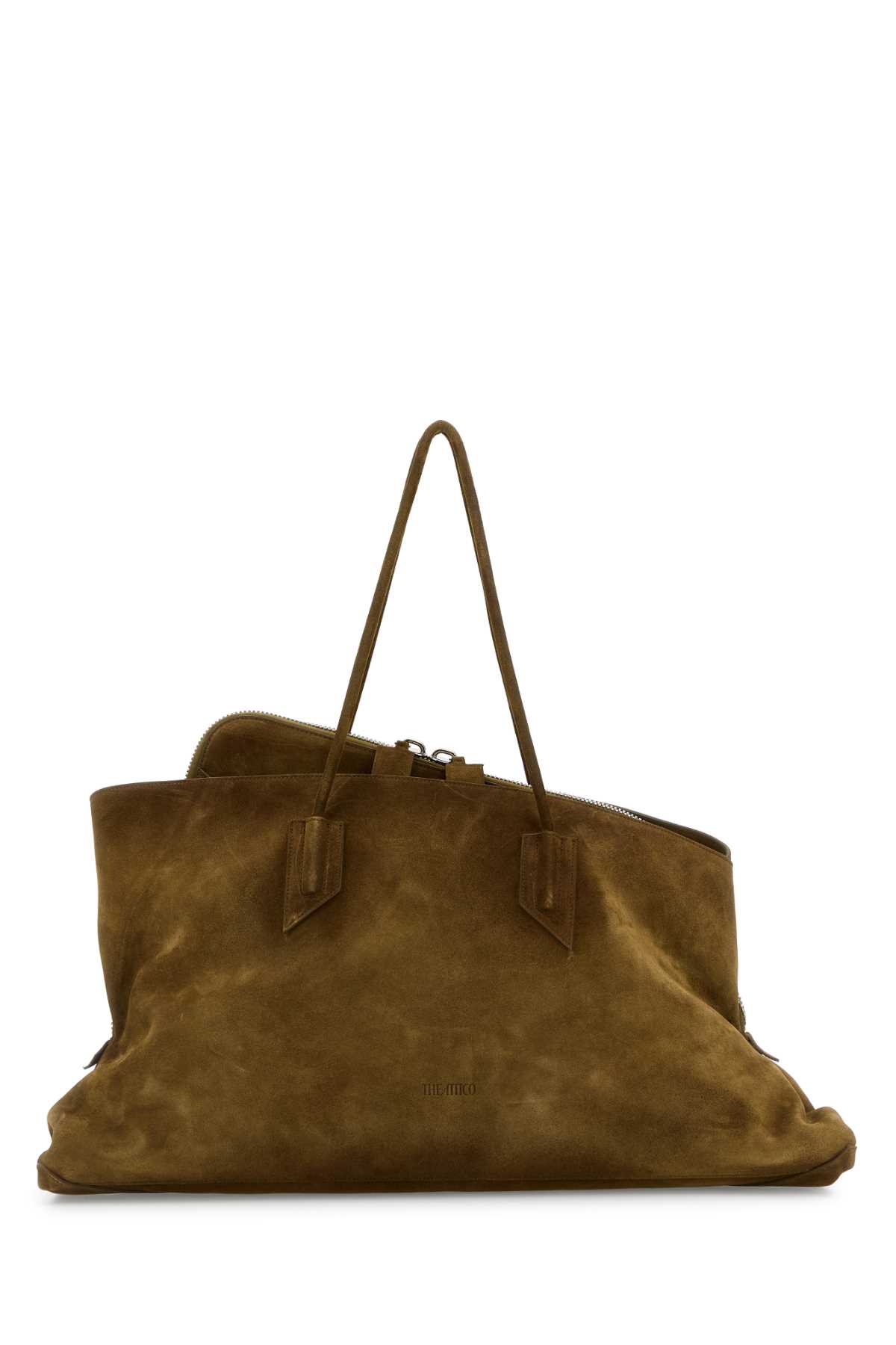 Khaki Suede Large La Passeggiata Shopping Bag