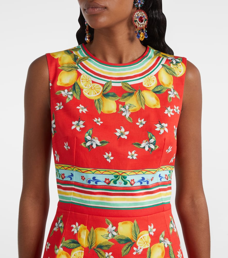 Printed cotton minidress