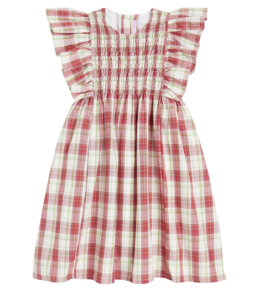La Coqueta Blanca checked cotton-blend dress