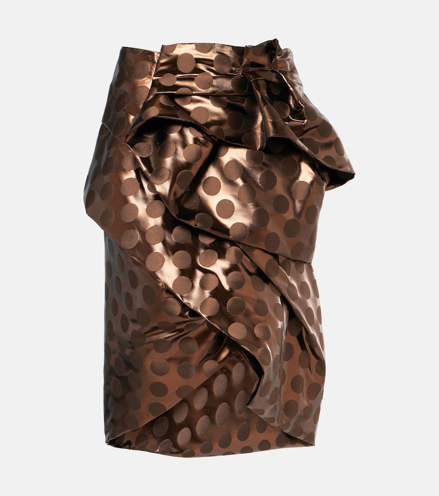 Lamé midi skirt