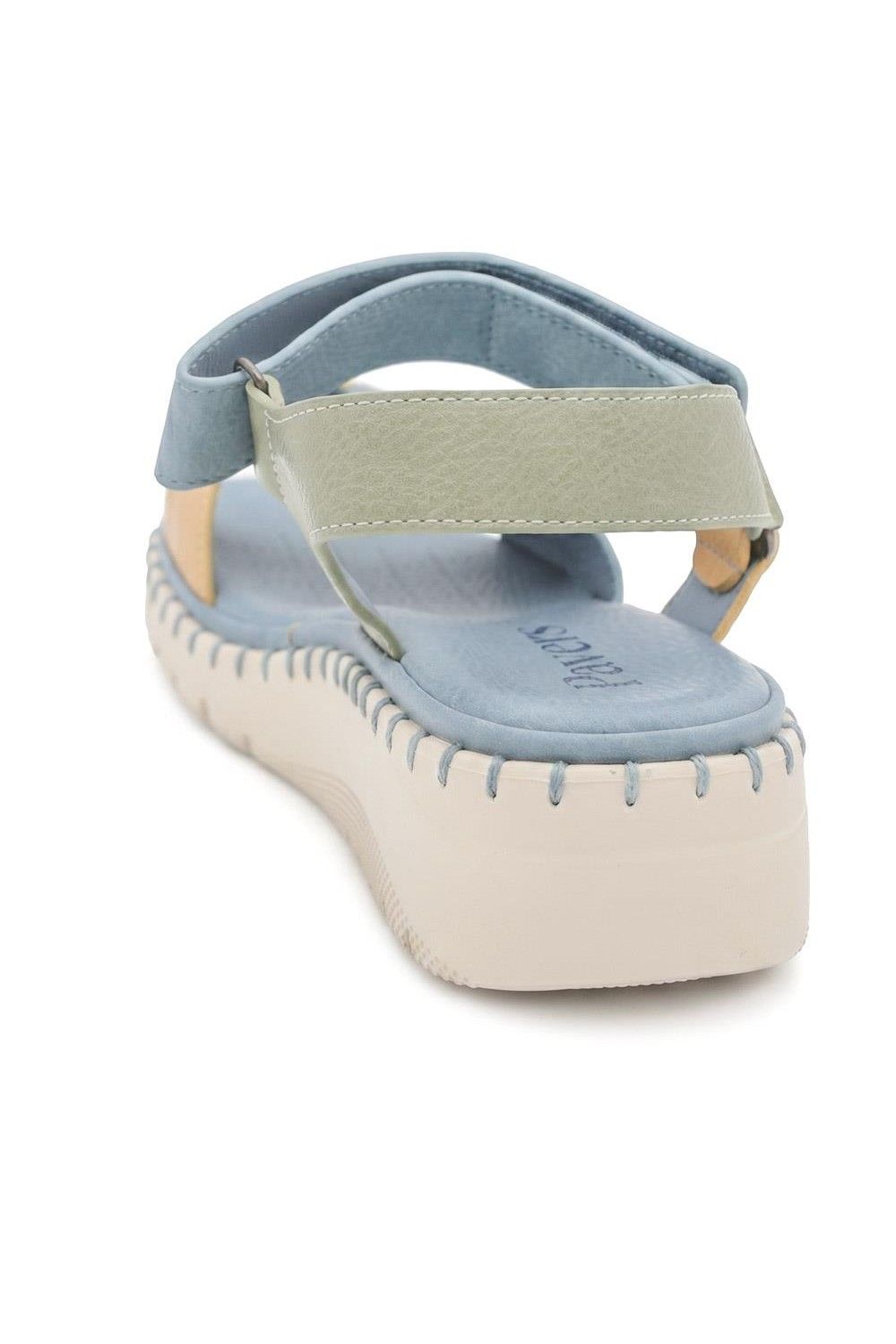 Pavers Women's Adjustable Fastening Cushioning Sandals in Blue