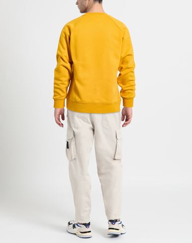 Man Sweatshirt Marigold Size XL Cotton, PES