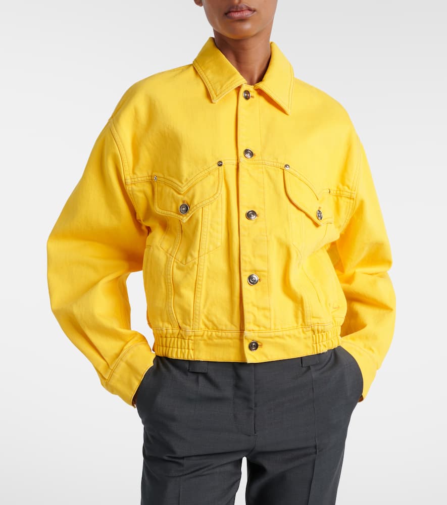 Denim blouson jacket