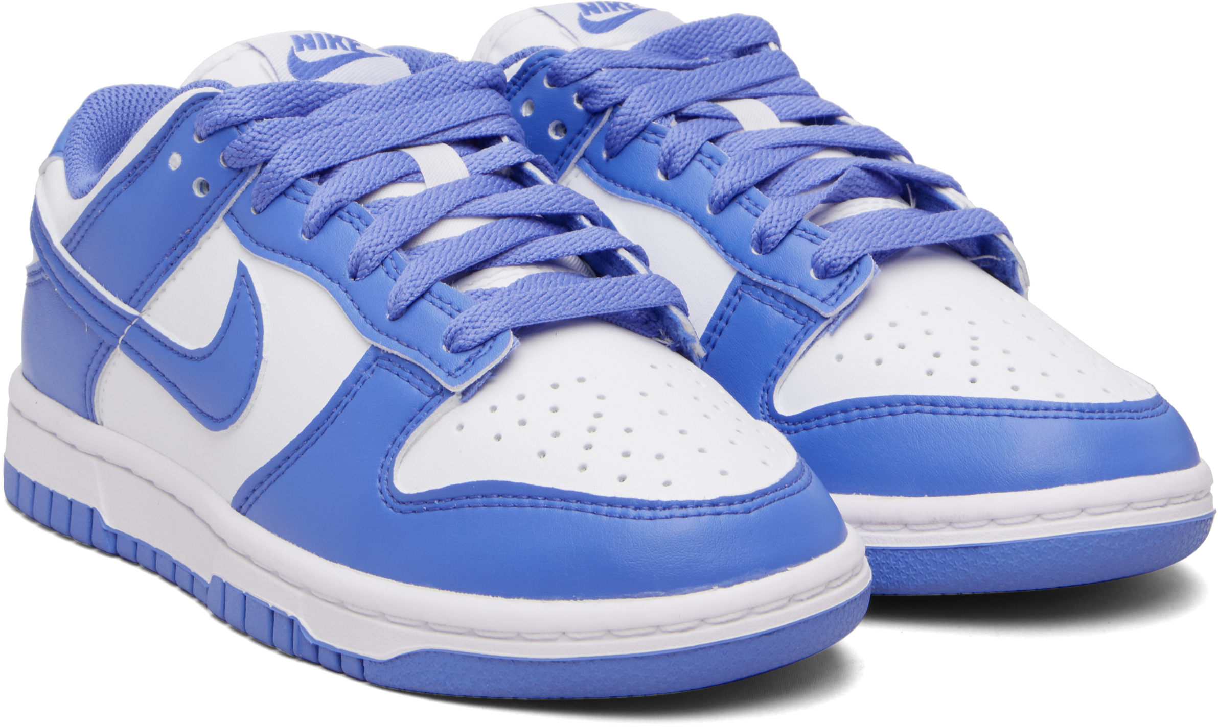 White & Purple Dunk Low Sneakers