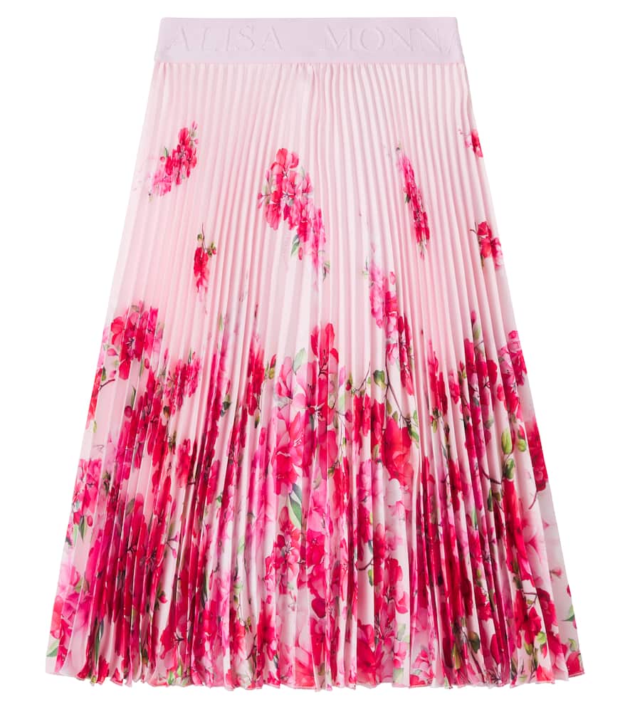 Soleil floral plissé skirt