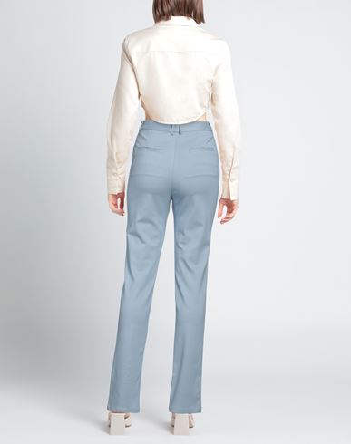 Woman Pants Light blue Size M Polyester, Viscose, Tencel, Wool, Elastane