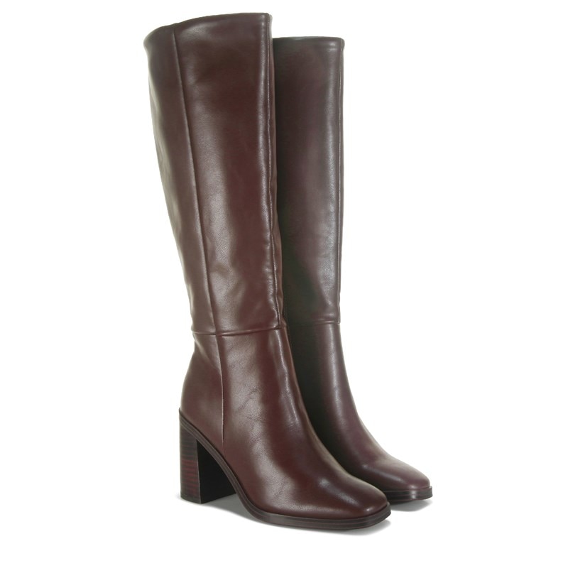 Women's Flapper Knee High Boots (Dark Brown)