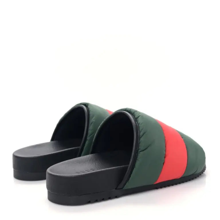 (WMNS) Padded Web Slide Sandals 'Green and Red Nylon'