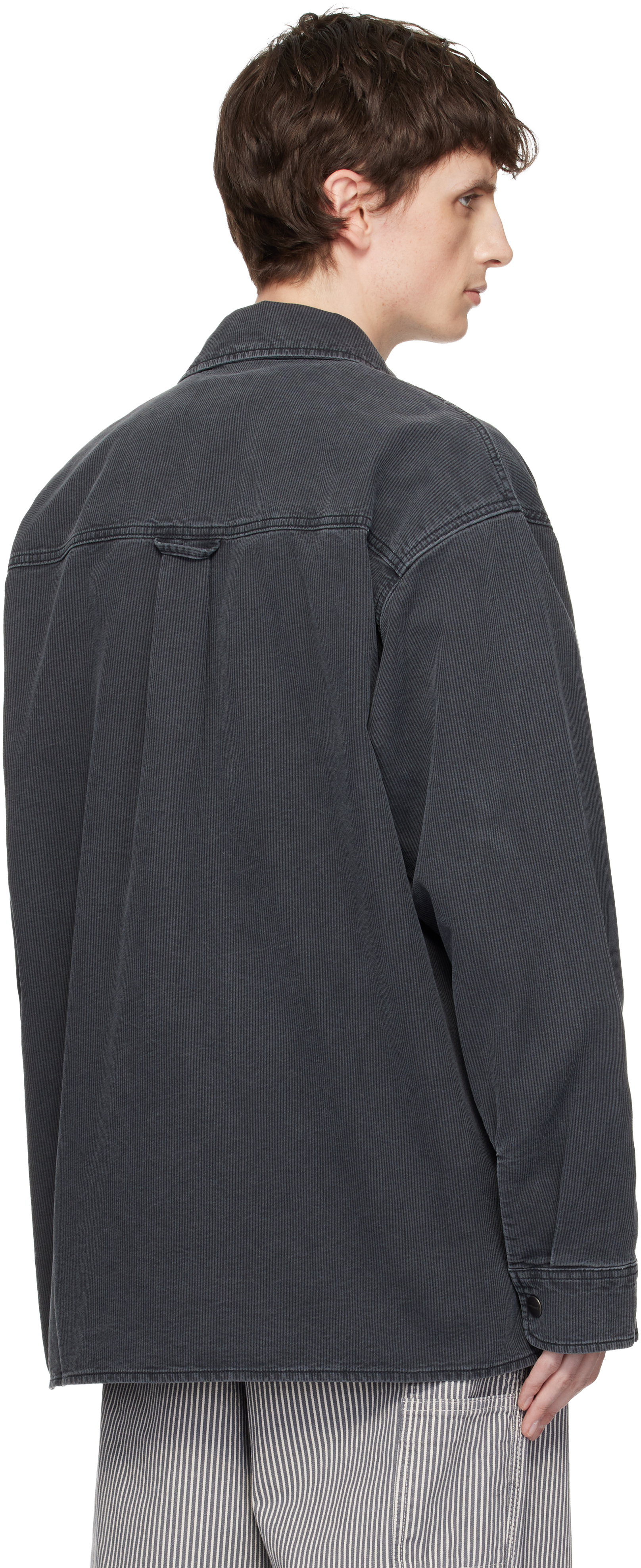 Gray Parrish Corduroy Overshirt