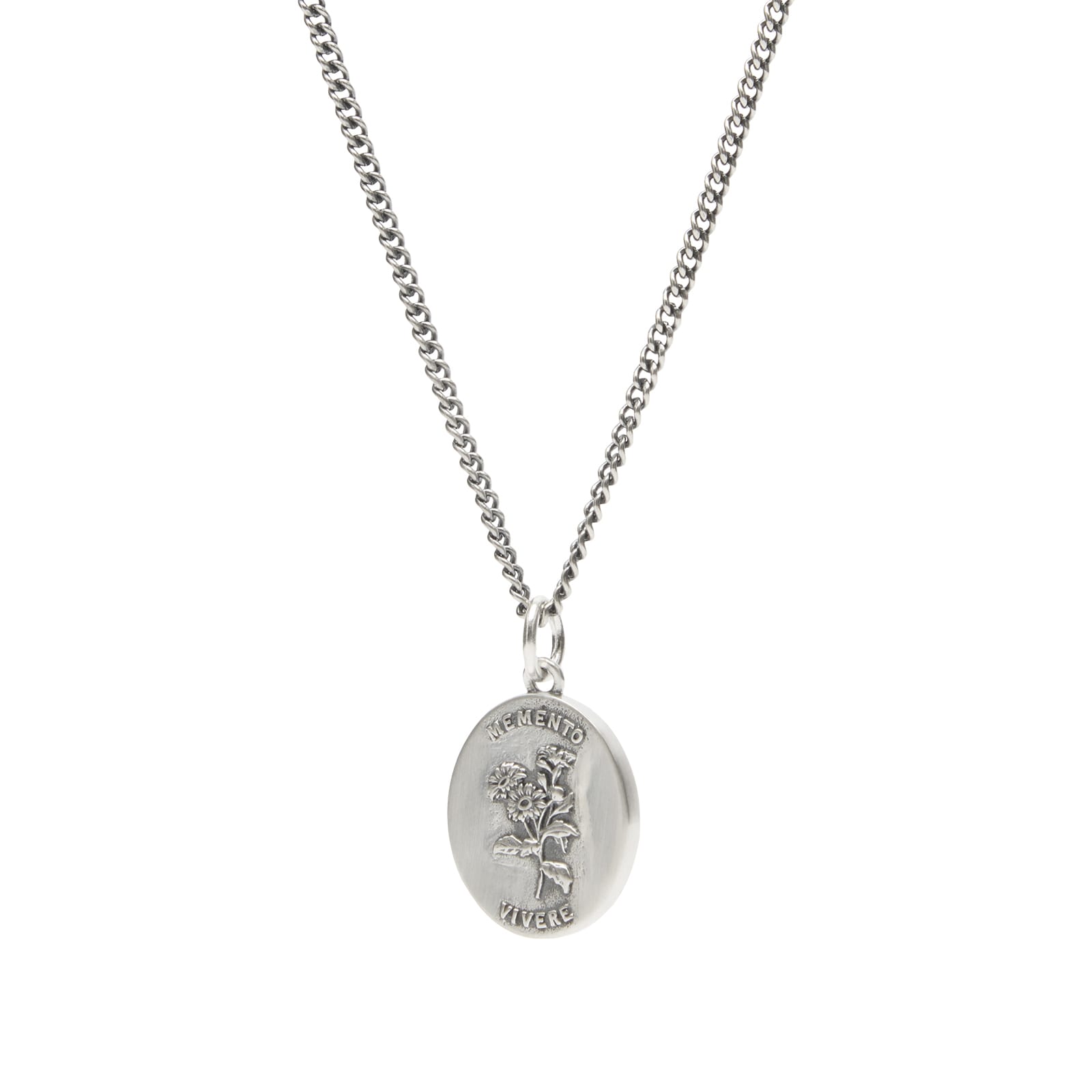 Men's Memento Necklace in Silver