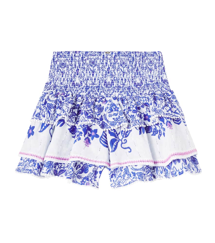 Alizee floral ruffled cotton skirt