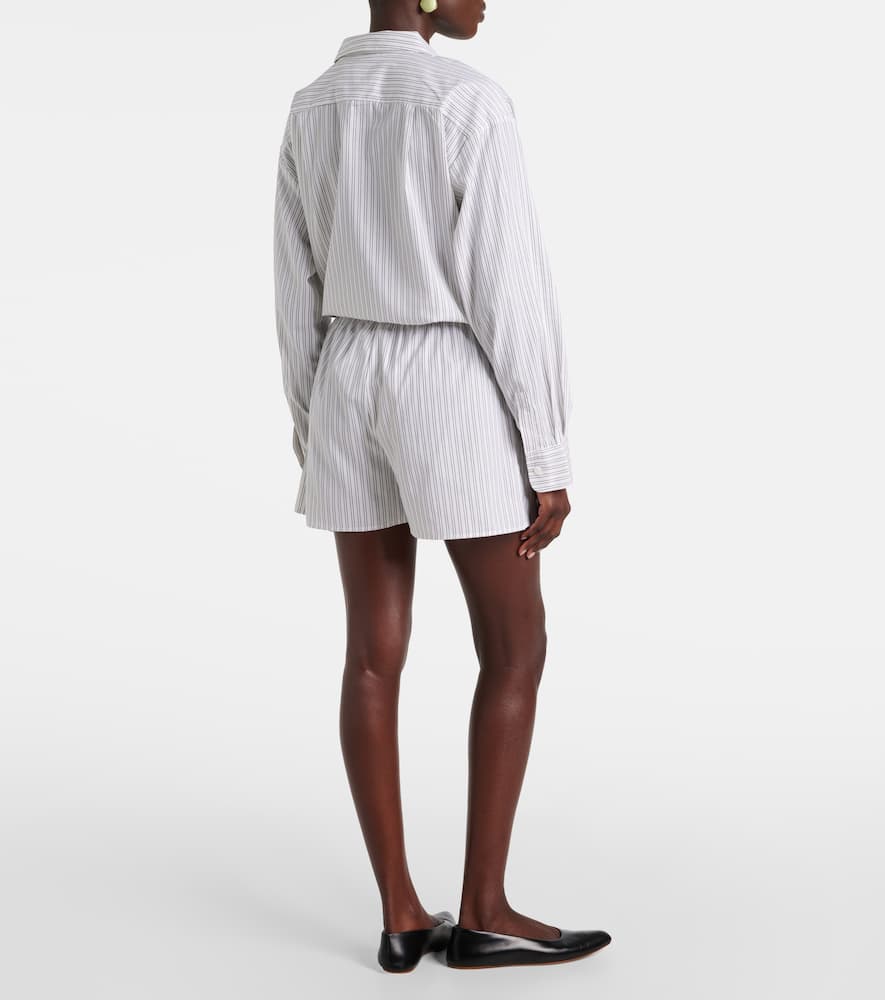 Cairo striped cotton-blend shorts