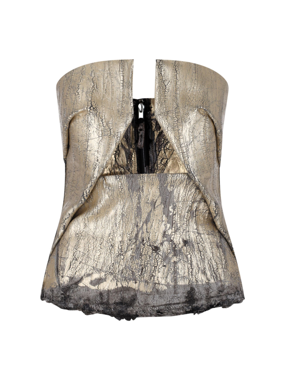 Structured Bustier-Style Cotton Top