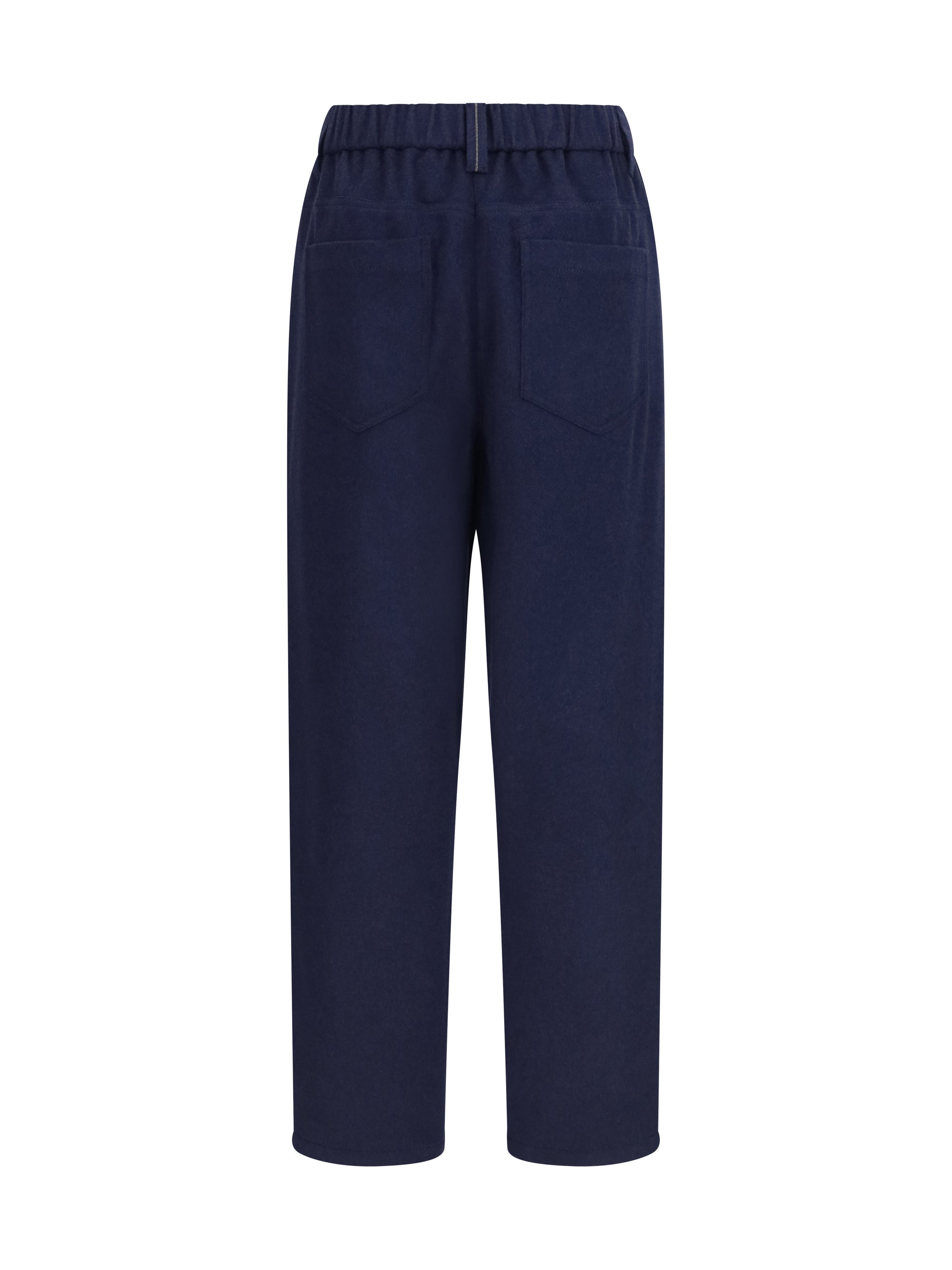 Stretch Merino Wool Trousers — Blue