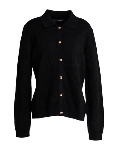 Woman Cardigan Black Size 0 Viscose, Cotton, Polyester, Polyamide, Elastane