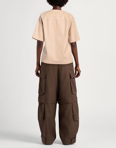 Woman Top Beige Size 6 Polyester, Polyurethane coated