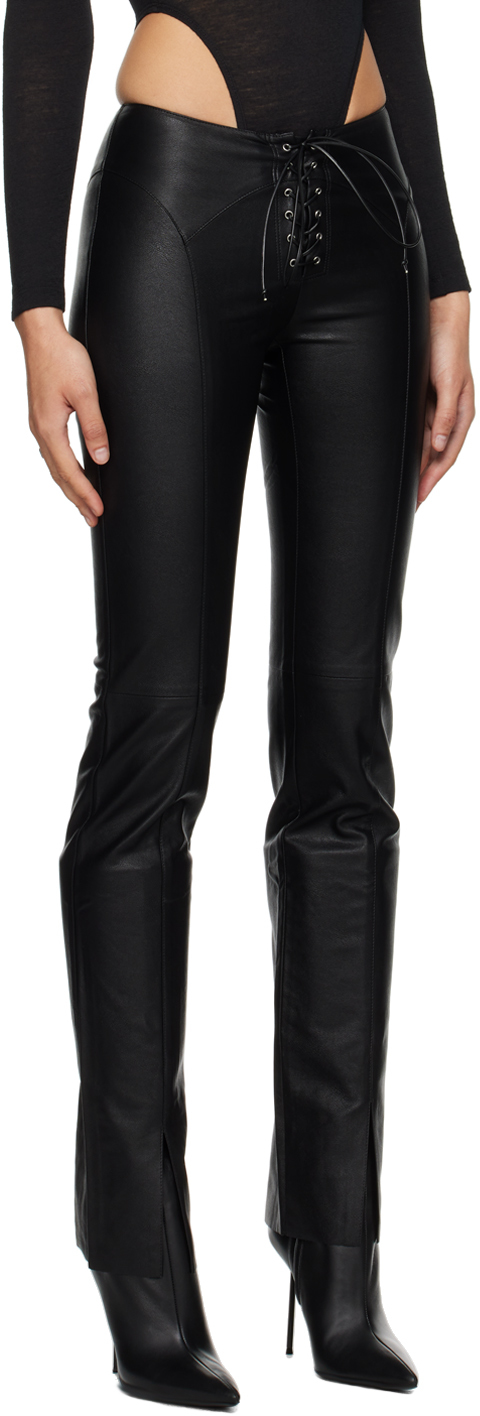 Miaou Black Element Faux-Leather Pants