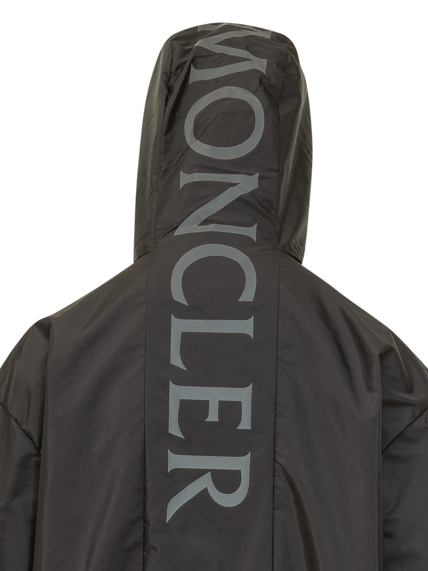 Black Solid Hood Jacket