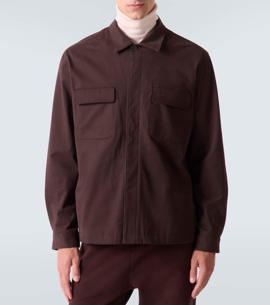 Cotton and cashmere overshirt