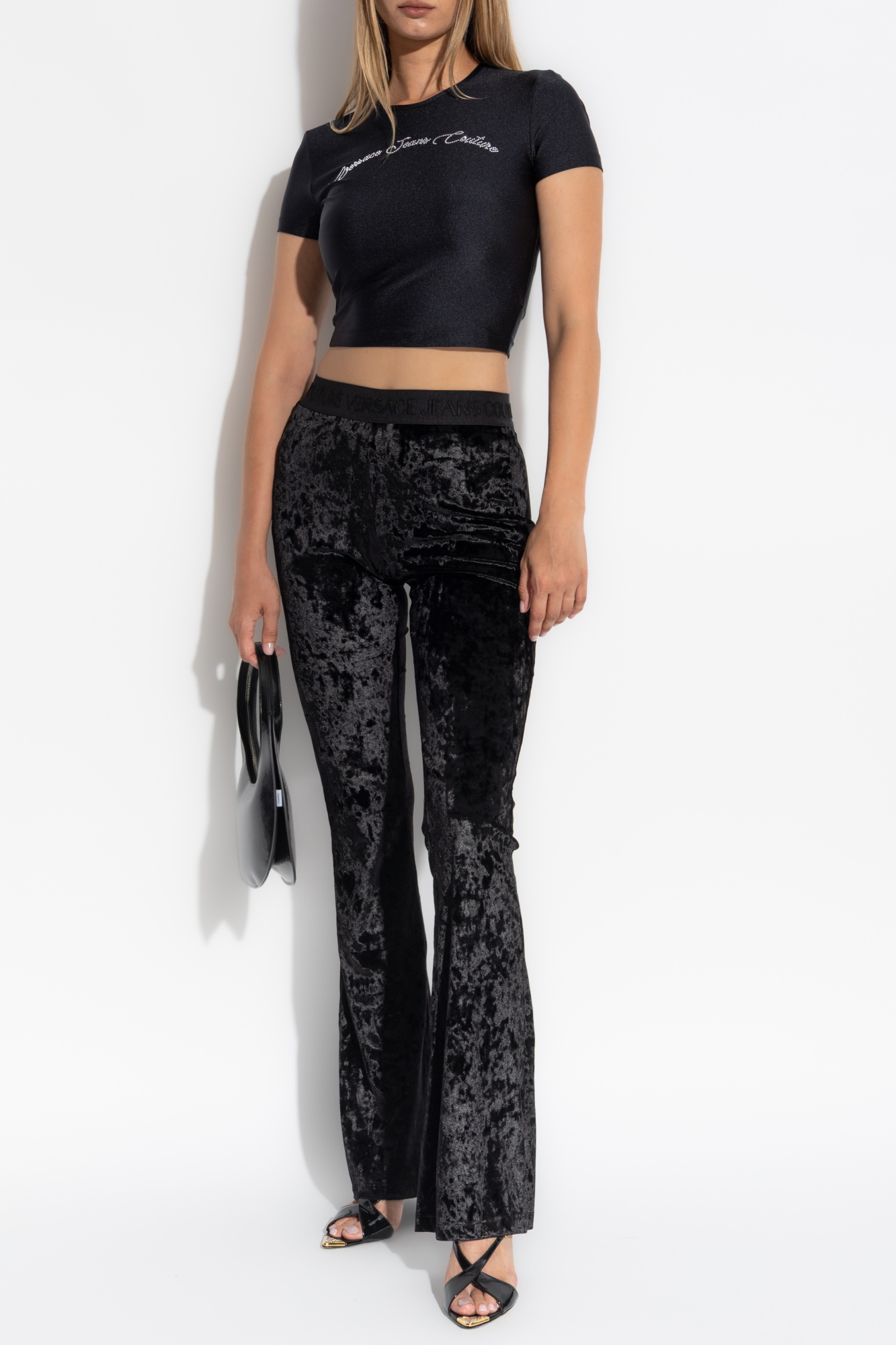 Velour Trousers, Women's, Black