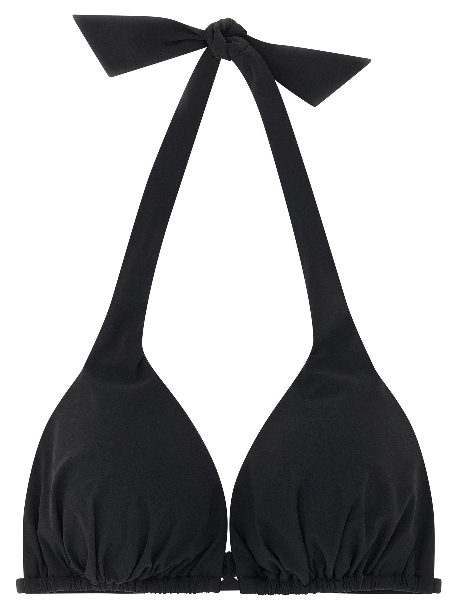 Triangle Halter Bikini Top Bikini Top — Black