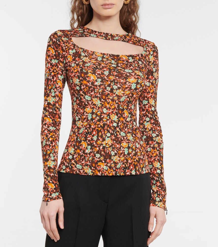 Floral cutout top