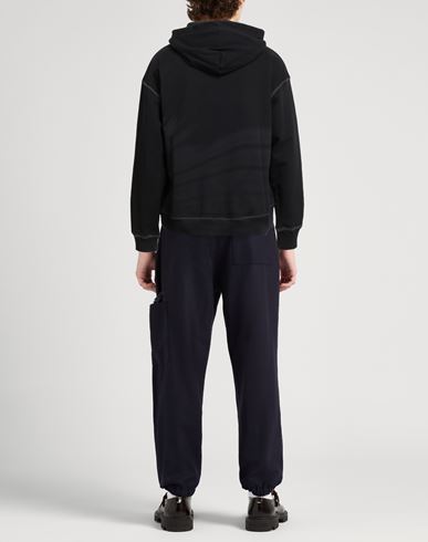 Man Sweatshirt Black Size L Cotton, Elastane