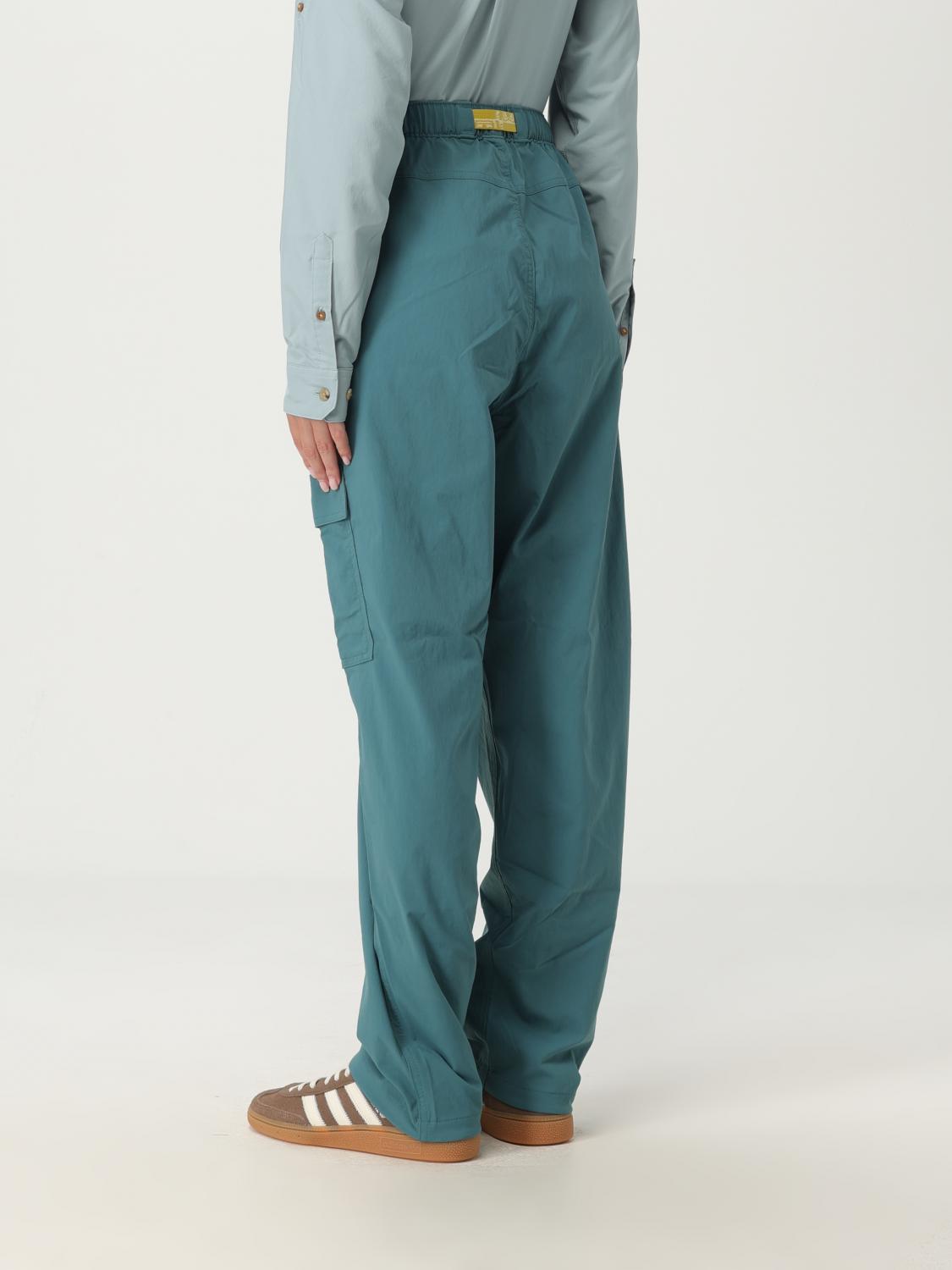 Elasticated-waistband cargo pants - Blue