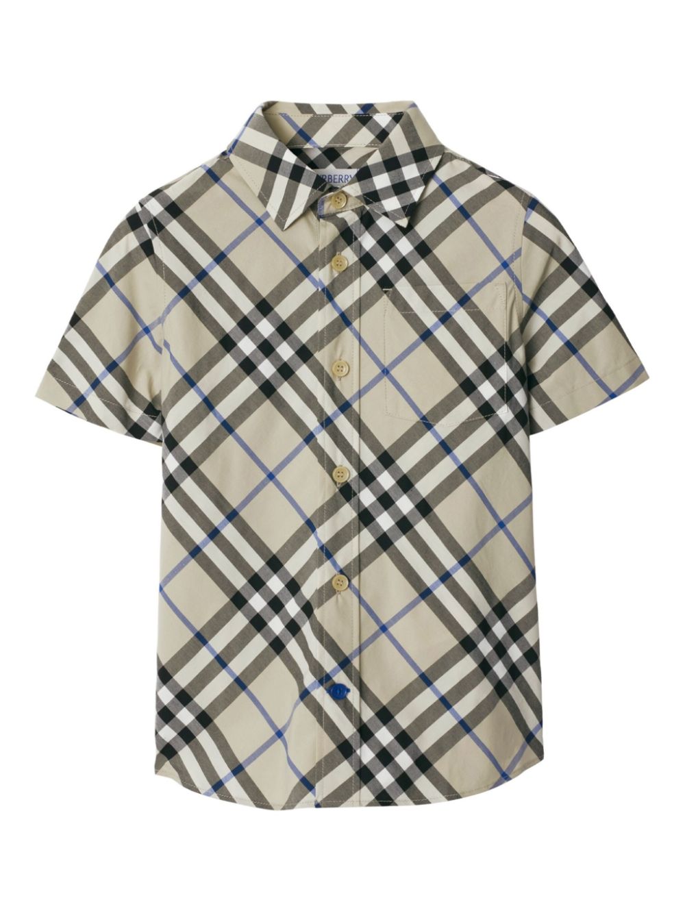 Vintage check-pattern cotton shirt - Neutrals