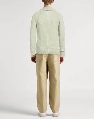 Man Cardigan Light green Size L Cotton