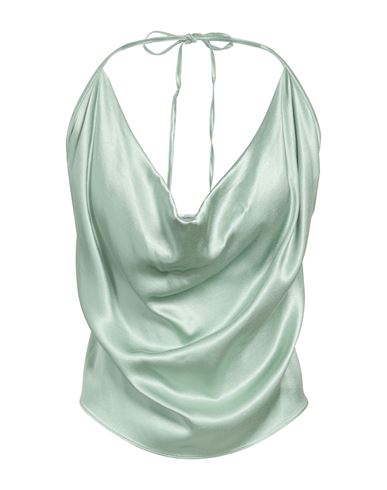 Woman Top Sage green Size 10 Viscose, Polyamide, Elastane