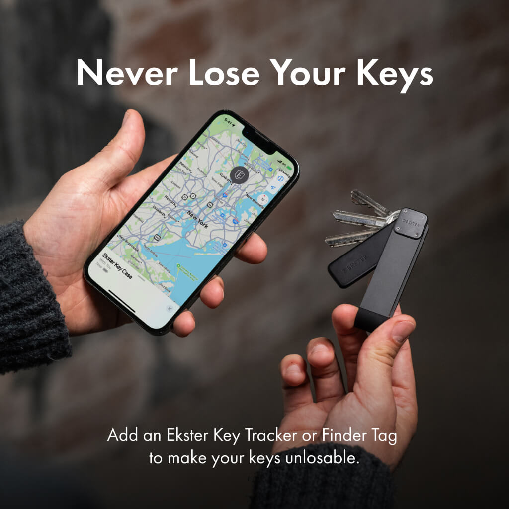 Key Case Carbon Fiber - Stainless Steel & Premium Leather Key Case Prevent Key Scratches