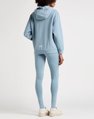 Woman Tracksuit Light blue Size S Cotton, Elastane