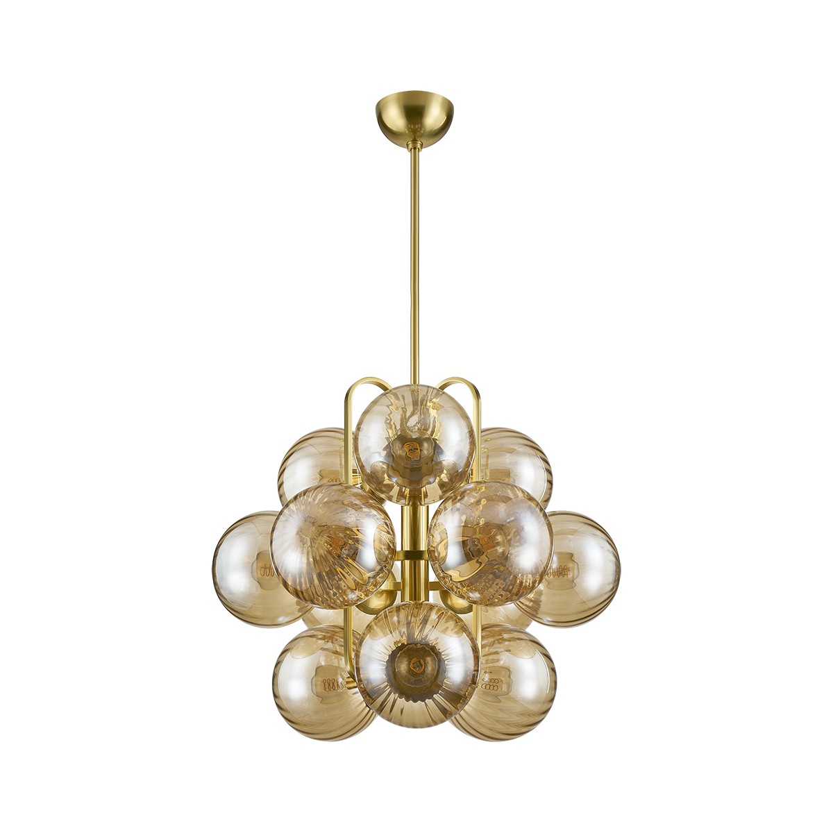 Vintage Polished Brass Chandelier from the Cronus Collection
