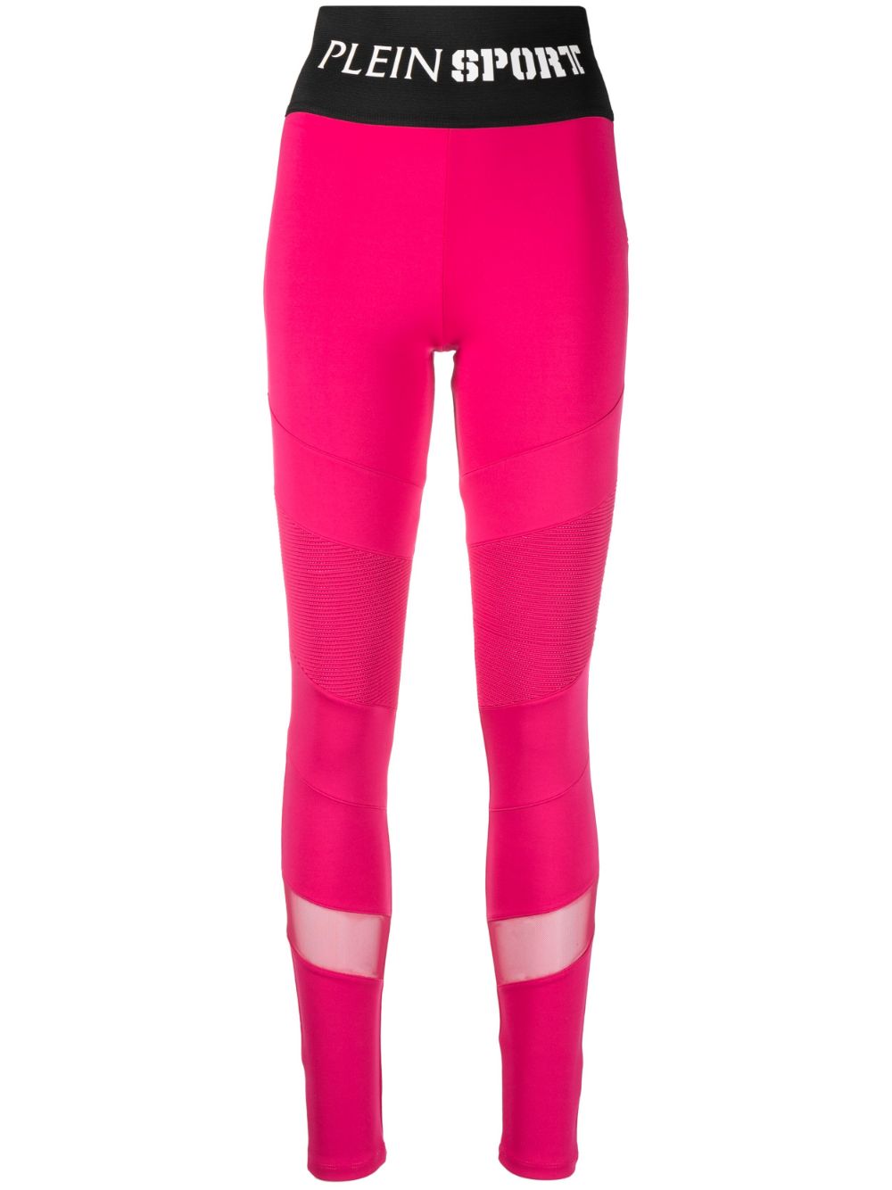 Logo-waistband high-waisted leggings - Black