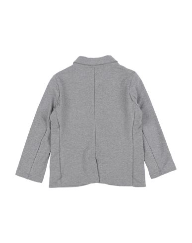 Kid Boy Blazer Grey Size 12 Cotton, Elastane
