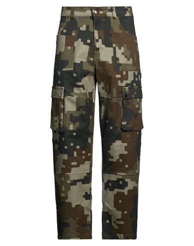 Man Pants Military green Size 28 Cotton, Elastane