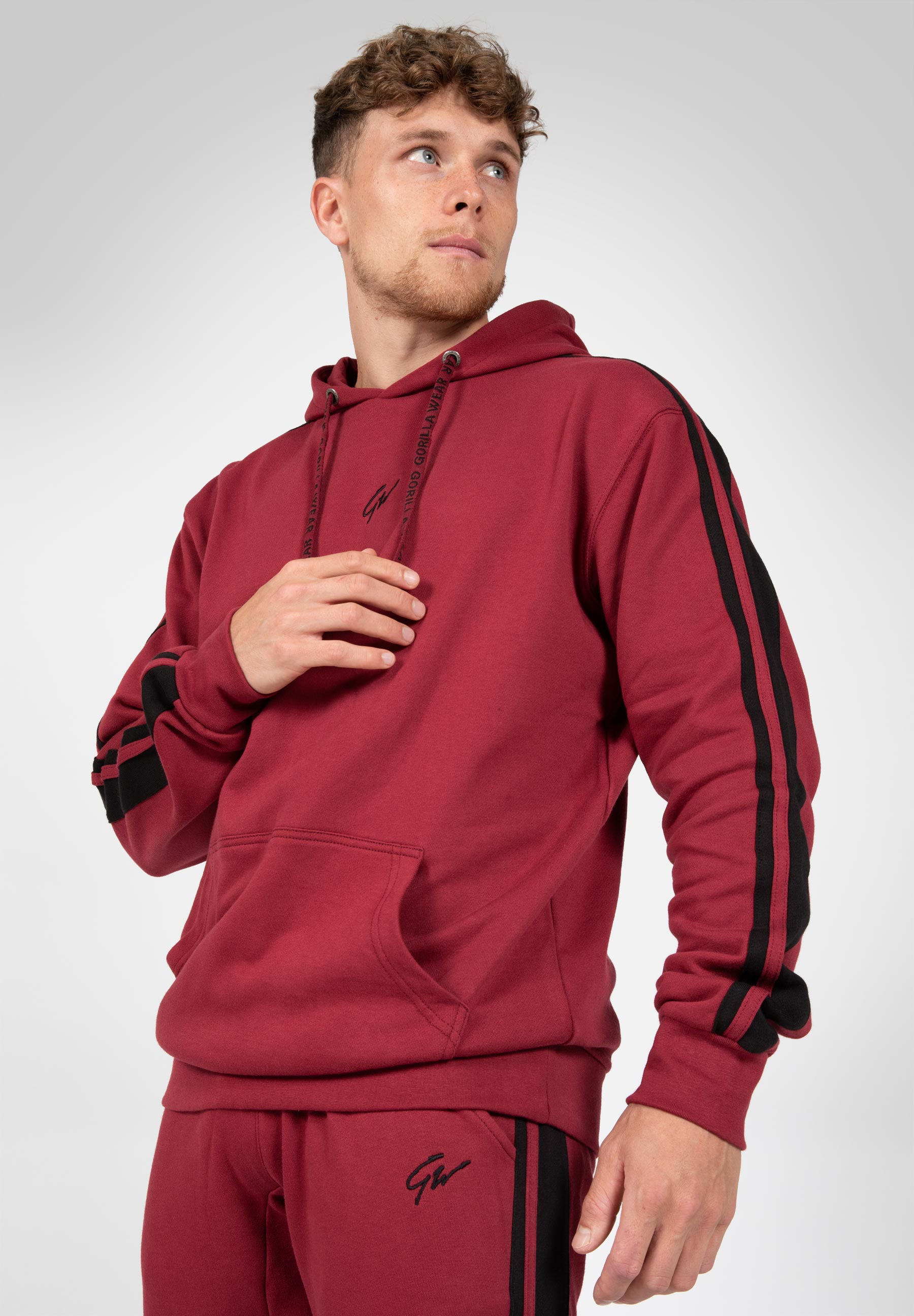 Banks Oversized Hoodie - Burgundy Red/Black